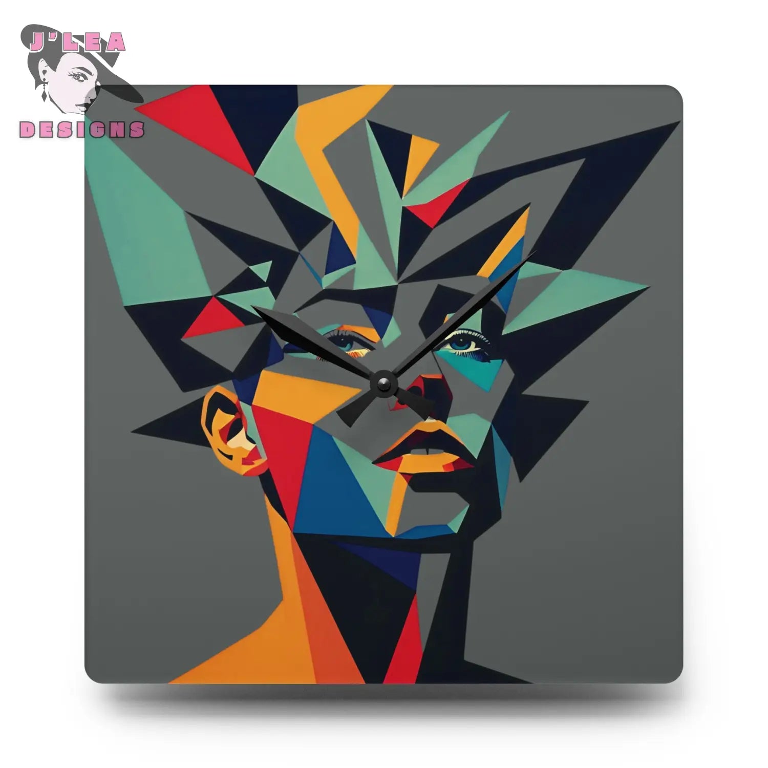 Fractured Focus Wall Clock Modern Home Decor 10.75’’ × 10.75’’ (Square) Home Decor