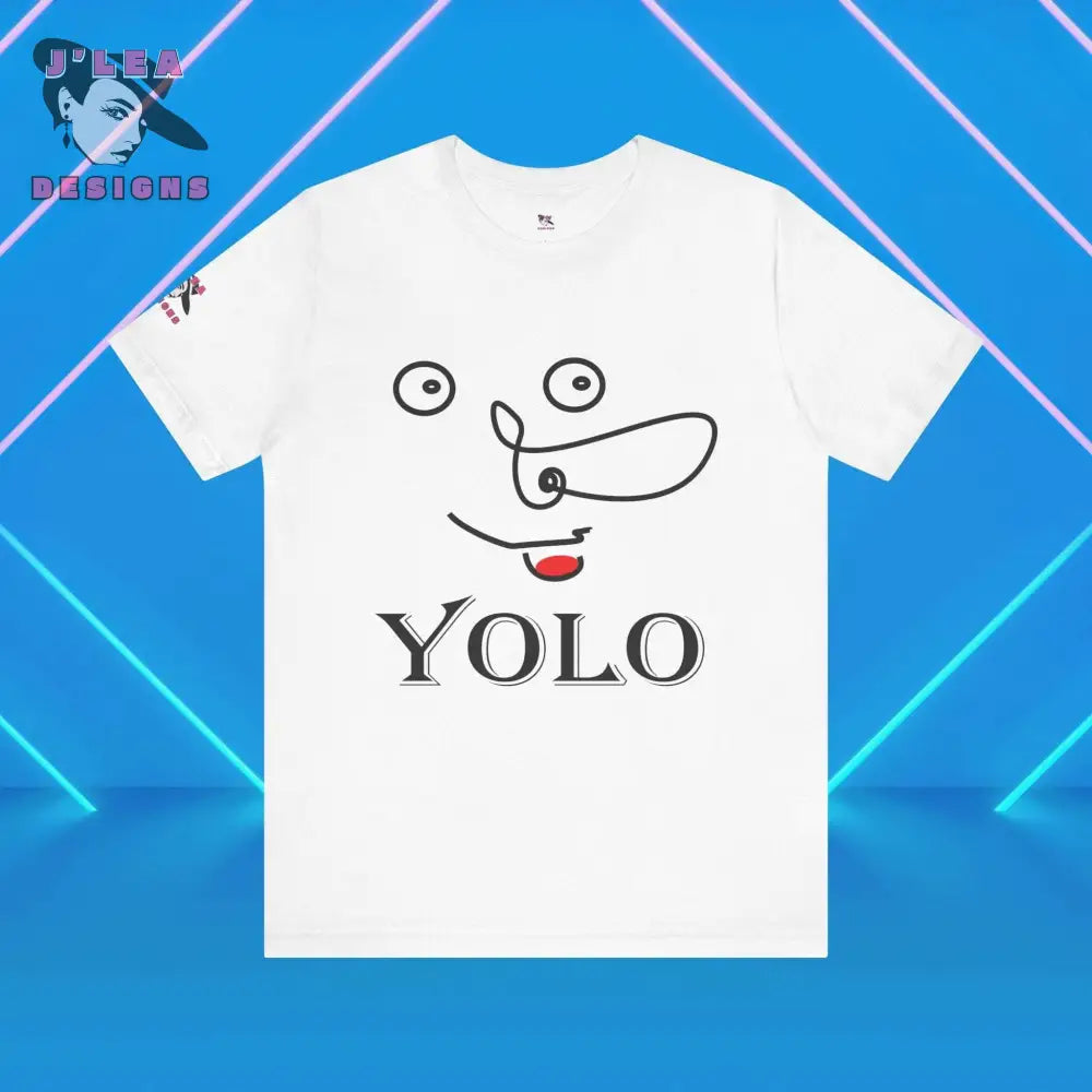 FUNNY FACE | Adult Unisex Jersey Tee | YOLO | Typography | Statement Shirt - J'Lea Designs