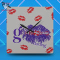 Glamorous Darling - Timekeeper by J’Lea Designs | Square Acrylic Wall Clock - 10.75’’ × 10.75’’ (Square) - Home Decor