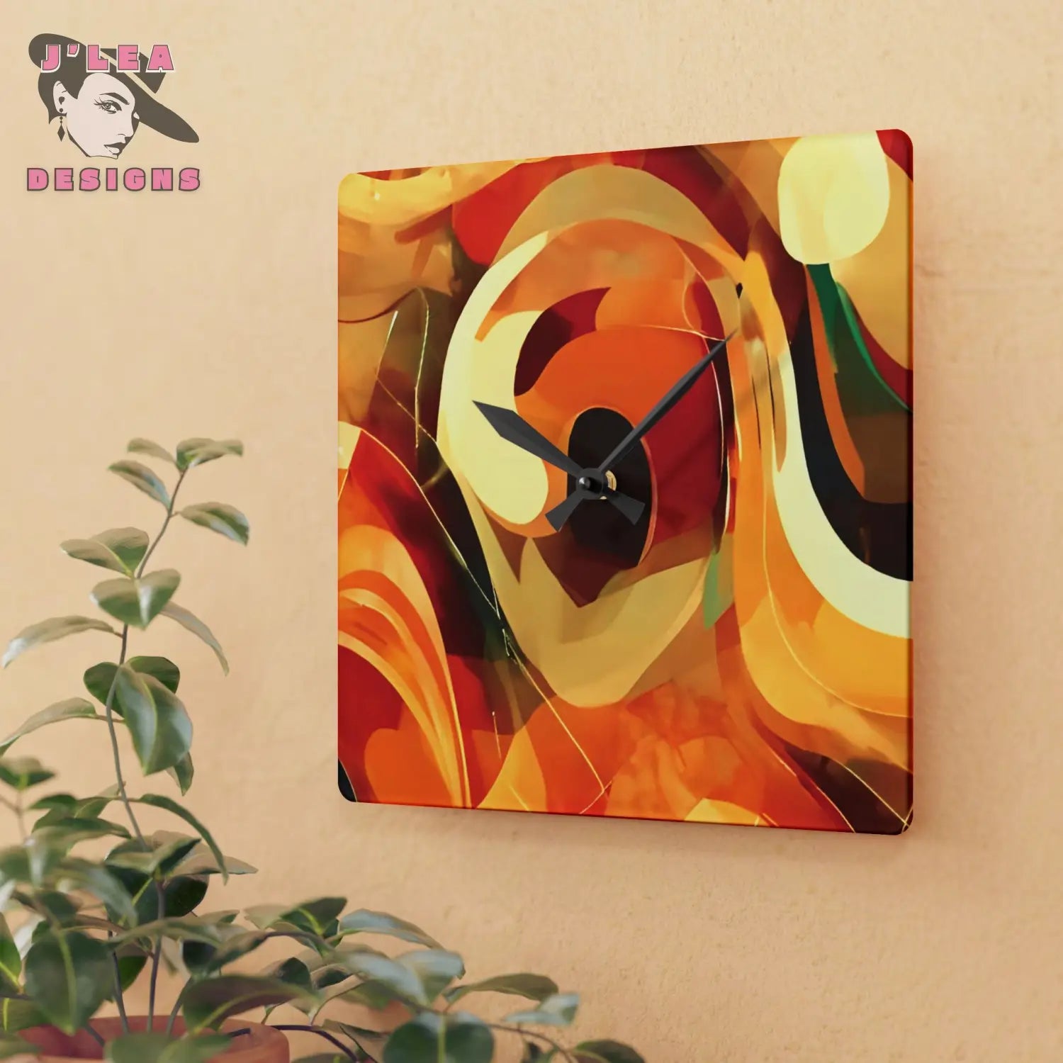 Gratitude Flow by J’Lea Designs - Abstract Swirl Wall Clock – Novembers Limited-Edition TimeKeepers of Transformation