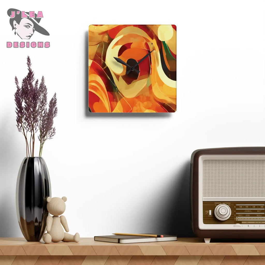 Gratitude Flow by J’Lea Designs - Abstract Swirl Wall Clock – Novembers Limited-Edition TimeKeepers of Transformation