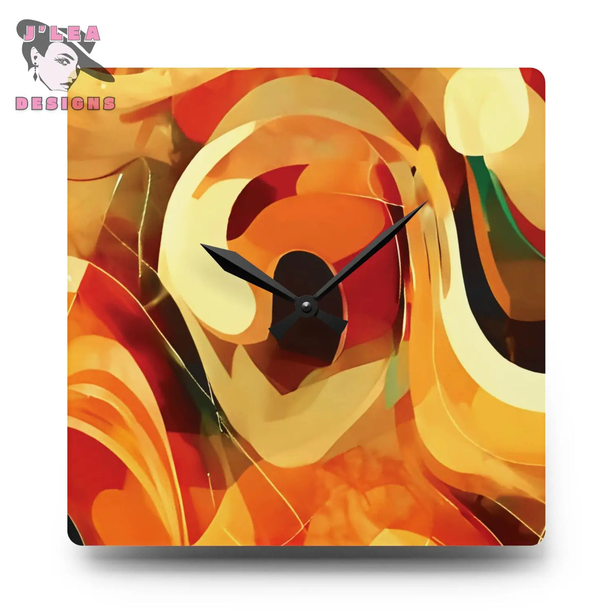 Gratitude Flow by J’Lea Designs - Abstract Swirl Wall Clock – Novembers Limited-Edition TimeKeepers of Transformation