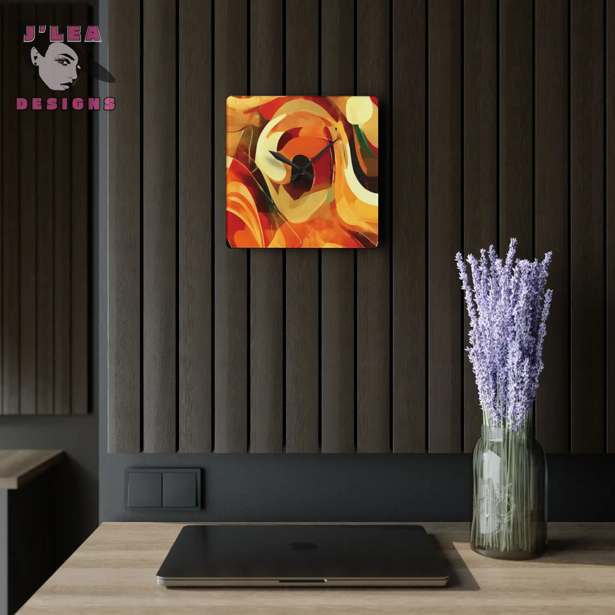 Gratitude Flow by J’Lea Designs - Abstract Swirl Wall Clock – Novembers Limited-Edition TimeKeepers of Transformation