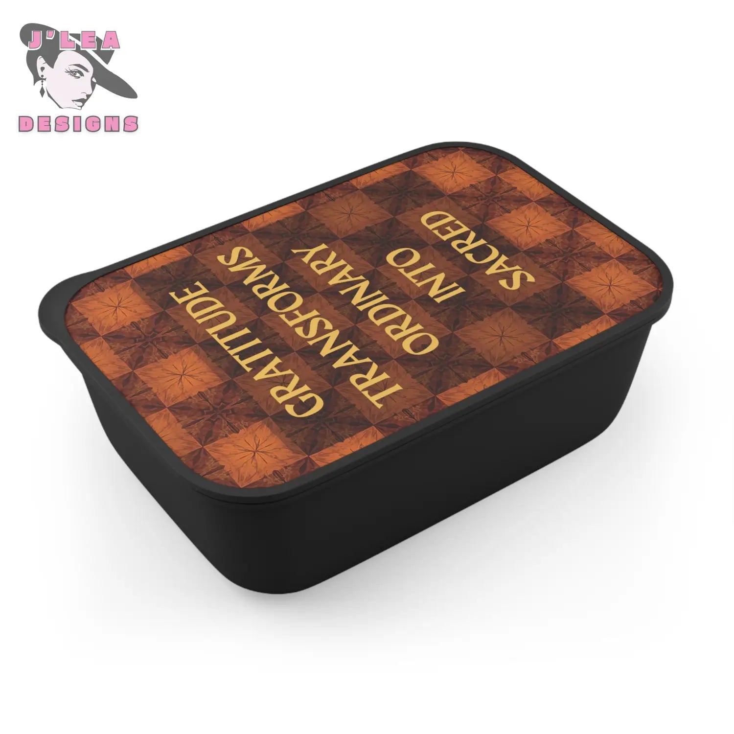 Gratitude Transforms Ordinary into Sacred by J’Lea Designs – Transformative Eco-Friendly Bento Box with Kaleidoscope