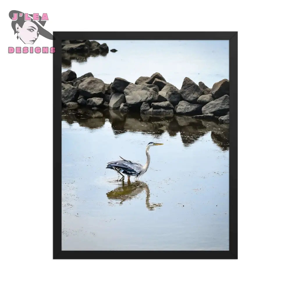 Herons at Back Bay: A Natural Haven | Framed Photography Print - J'Lea Designs