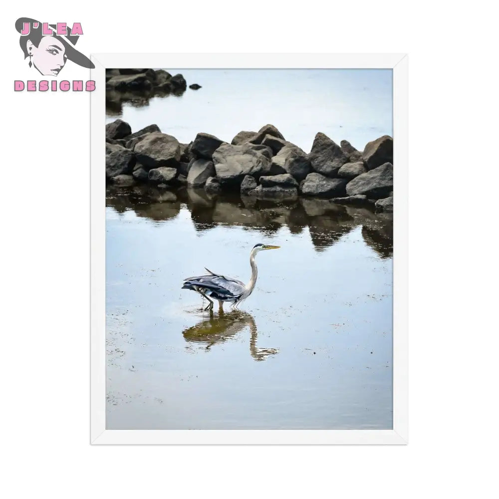 Herons at Back Bay: A Natural Haven | Framed Photography Print - J'Lea Designs
