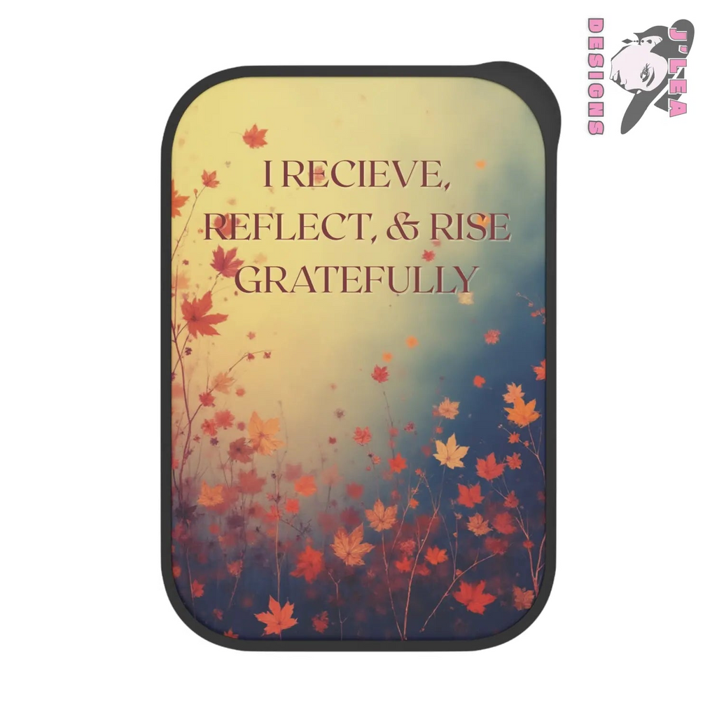 I Receive, Reflect, & Rise Gratefully by J'Lea Designs – Transformative Eco-Friendly Bento Box with Falling Leaves Design - Novembers Limited-Edition