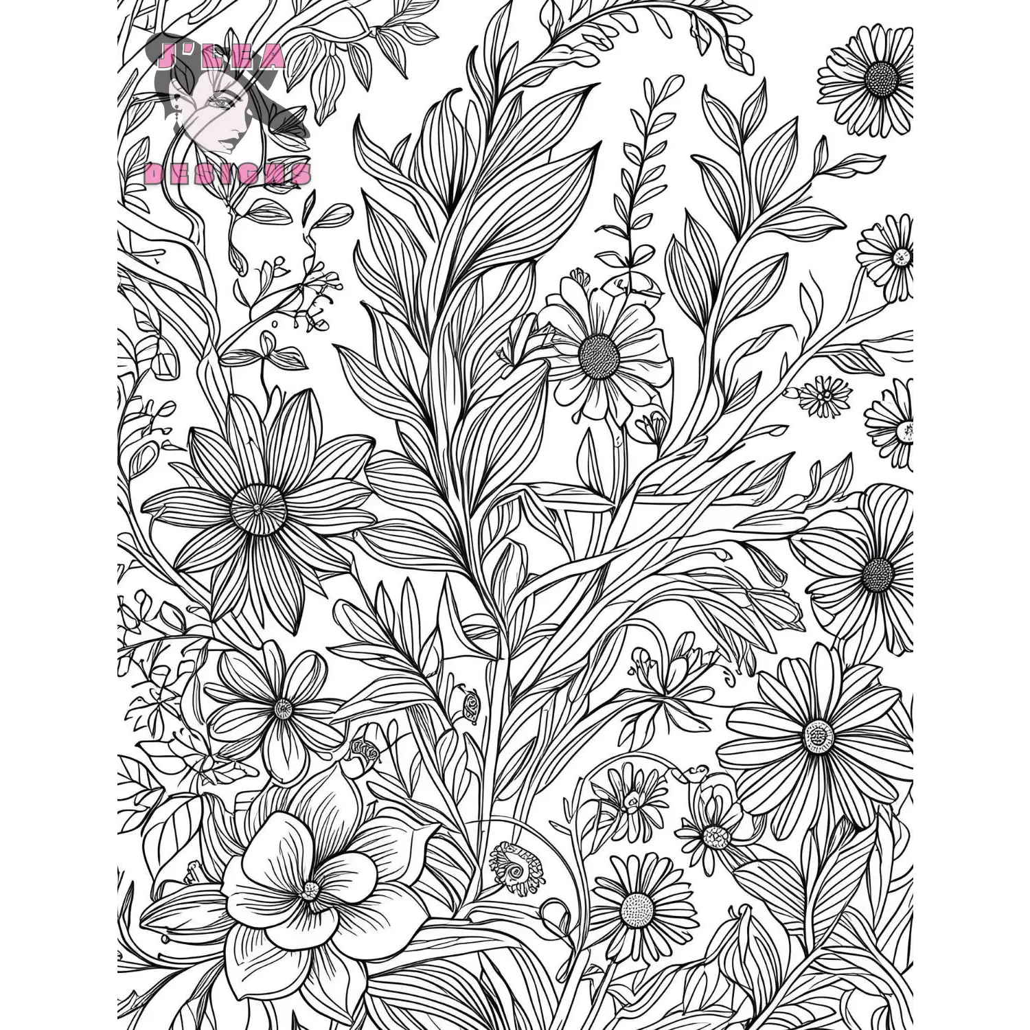 Intricate Botanicals Coloring Pages Awaken Creativity - Coloring Page