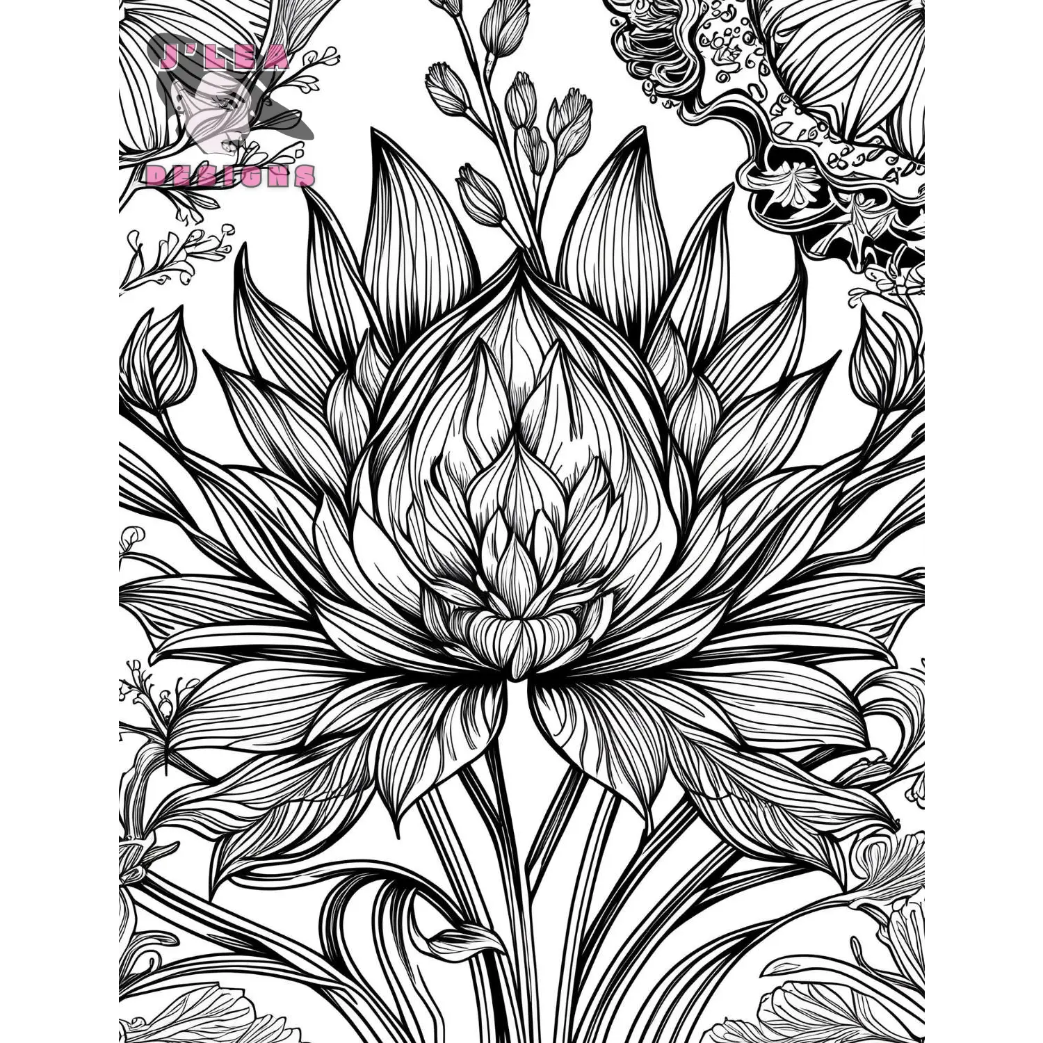 Intricate Botanicals Coloring Pages Awaken Creativity - Coloring Page