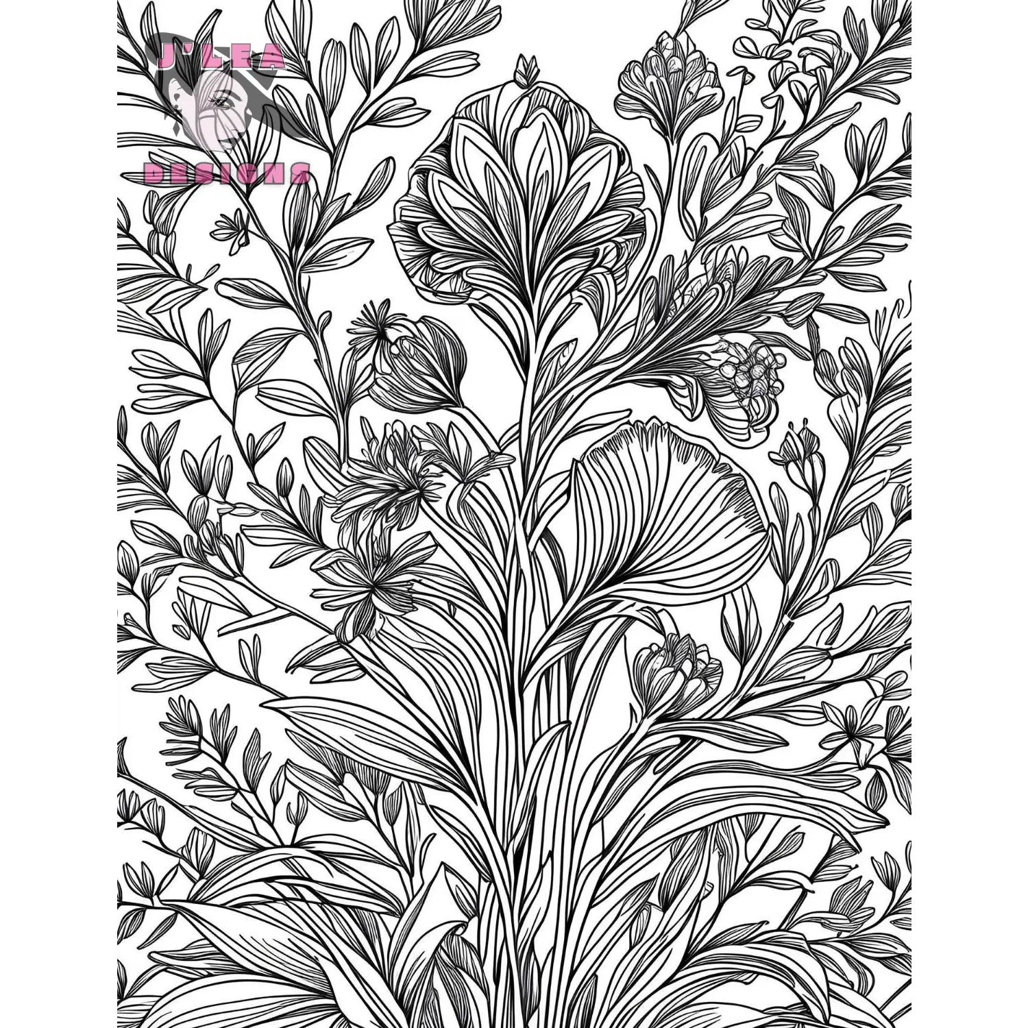 Intricate Botanicals Coloring Pages Awaken Creativity - Coloring Page