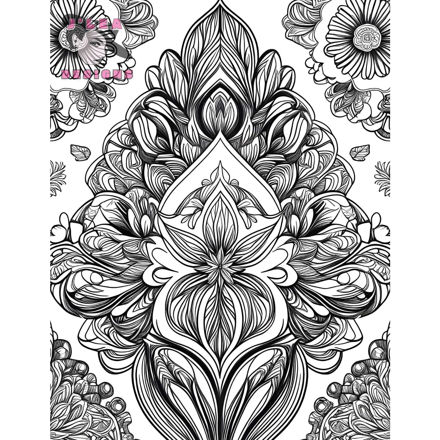Intricate Botanicals Coloring Pages Awaken Creativity - Coloring Page