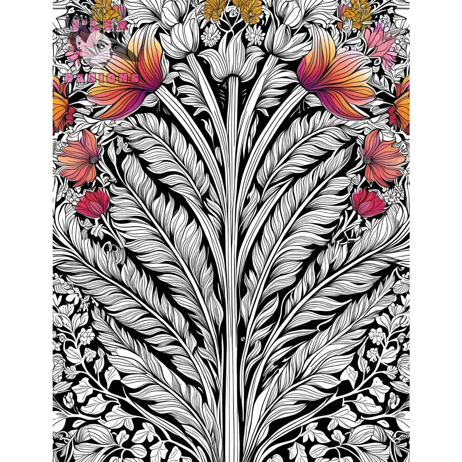 Intricate Botanicals Coloring Pages Awaken Creativity - Coloring Page