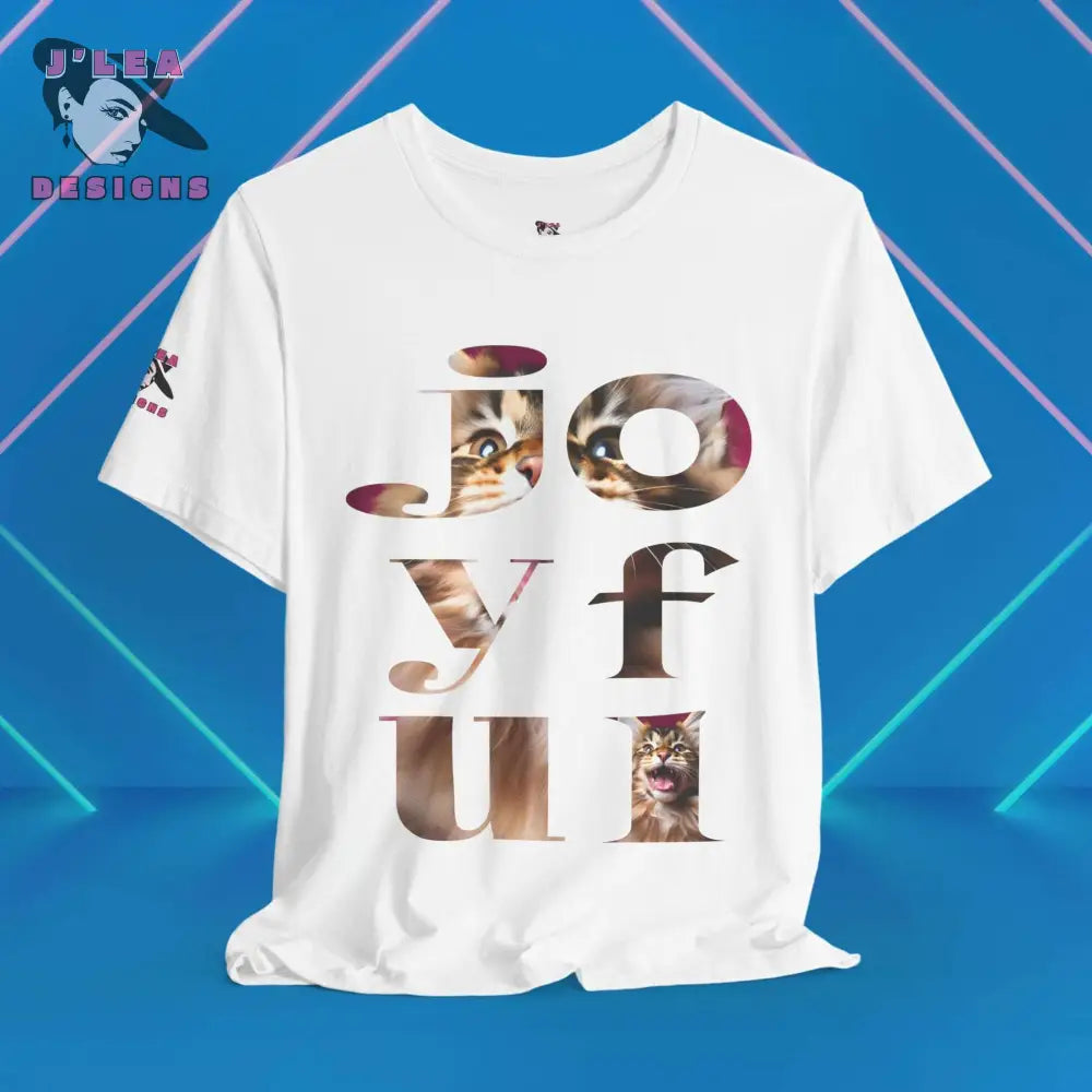 JOYFUL MAINE COON | Adult Unisex Jersey Tee | Typography Design | Statement Shirt - J'Lea Designs