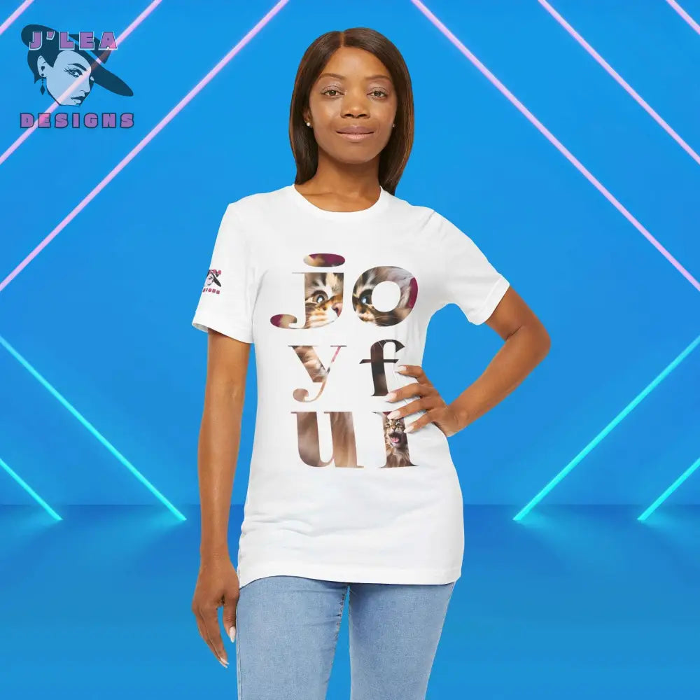 JOYFUL MAINE COON | Adult Unisex Jersey Tee | Typography Design | Statement Shirt - J'Lea Designs