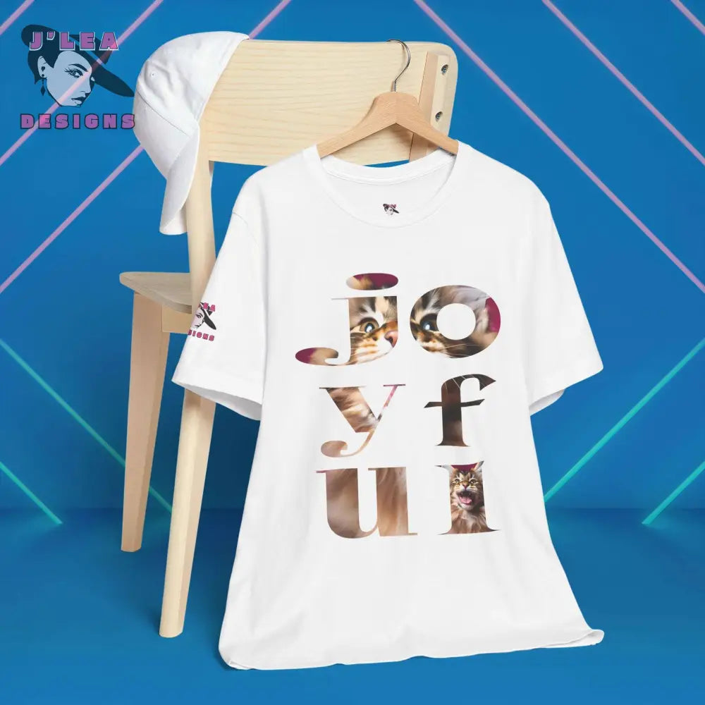 JOYFUL MAINE COON | Adult Unisex Jersey Tee | Typography Design | Statement Shirt - J'Lea Designs