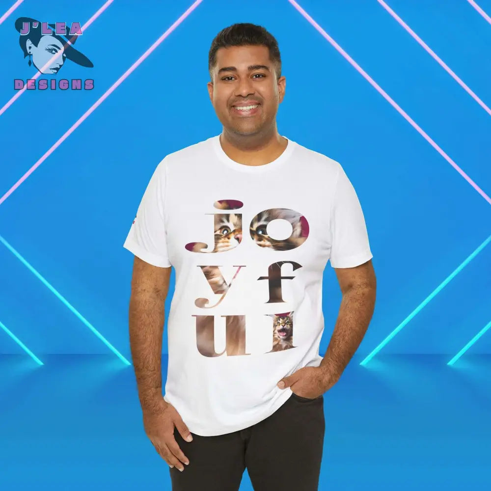JOYFUL MAINE COON | Adult Unisex Jersey Tee | Typography Design | Statement Shirt - J'Lea Designs