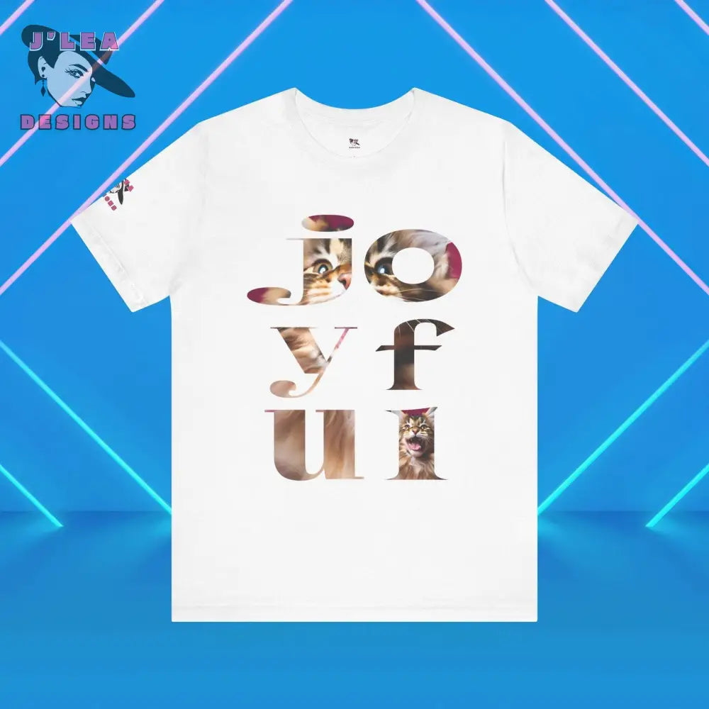 JOYFUL MAINE COON | Adult Unisex Jersey Tee | Typography Design | Statement Shirt - J'Lea Designs