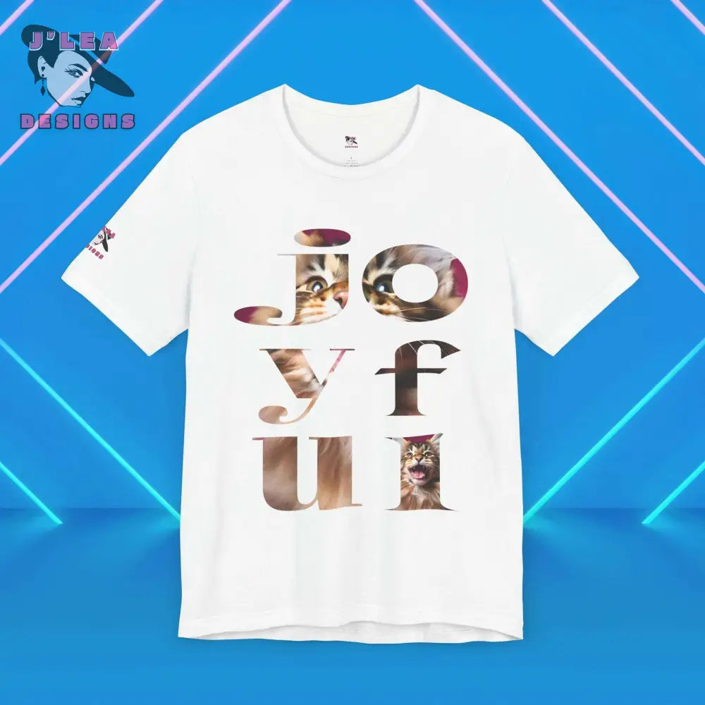 JOYFUL MAINE COON | Adult Unisex Jersey Tee | Typography Design | Statement Shirt - J'Lea Designs