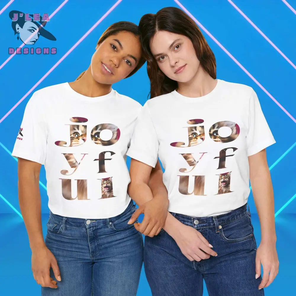 JOYFUL MAINE COON | Adult Unisex Jersey Tee | Typography Design | Statement Shirt - J'Lea Designs