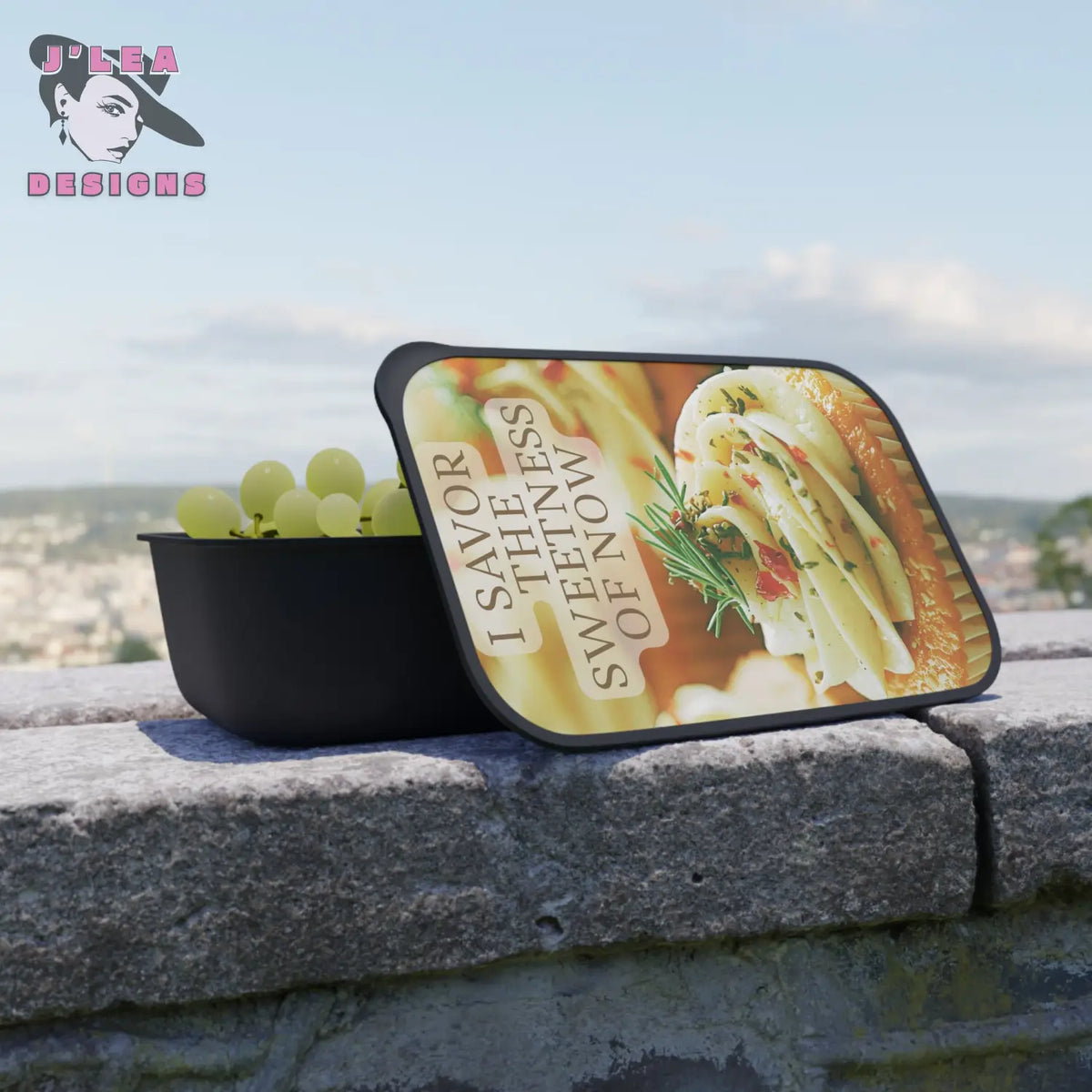 Limited Edition - Savory Presence by J’Lea Designs - Cartoon Bento Box with Utensils - Perfect for Lunch on the Go