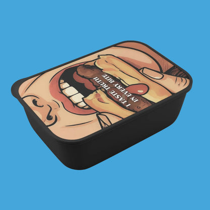 Limited Edition - Truth Bites by J’Lea Designs - Cartoon Bento Box with Utensils - Perfect for Lunch on the Go Unique