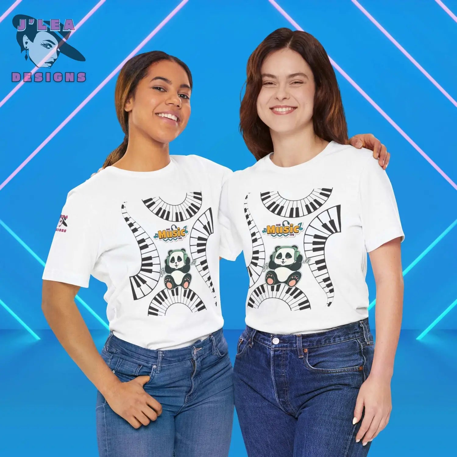 PANDA GROOVE: Where Music Meets Style | Adult Unisex Jersey Tee | Graphic Shirt - J'Lea Designs