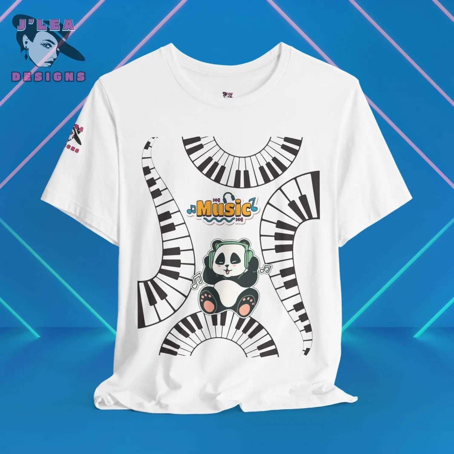 PANDA GROOVE: Where Music Meets Style | Adult Unisex Jersey Tee | Graphic Shirt - J'Lea Designs