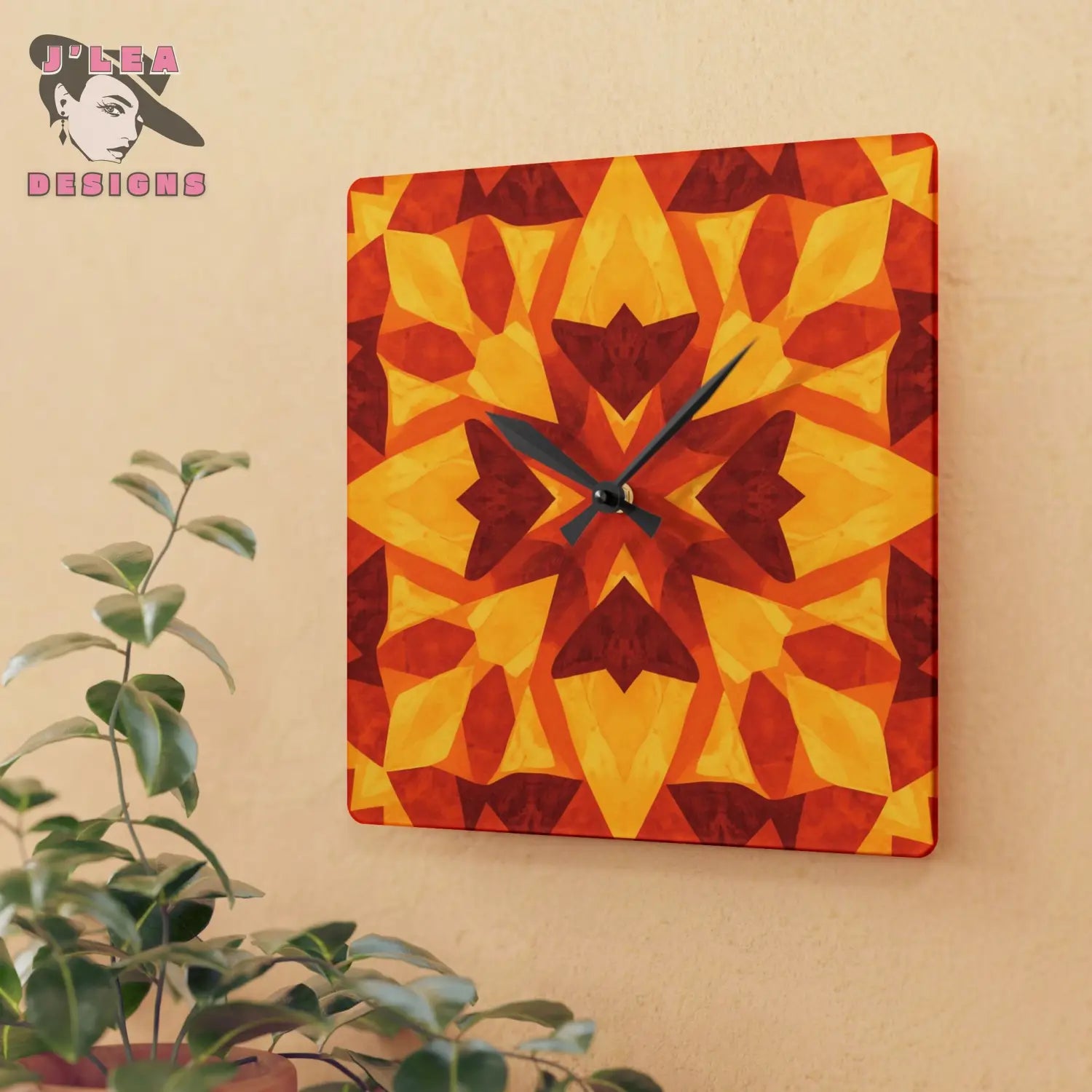 Radiant Gratitude by J’Lea Designs - Kaleidoscope Wall Clock – Novembers Limited Edition TimeKeepers of Transformation