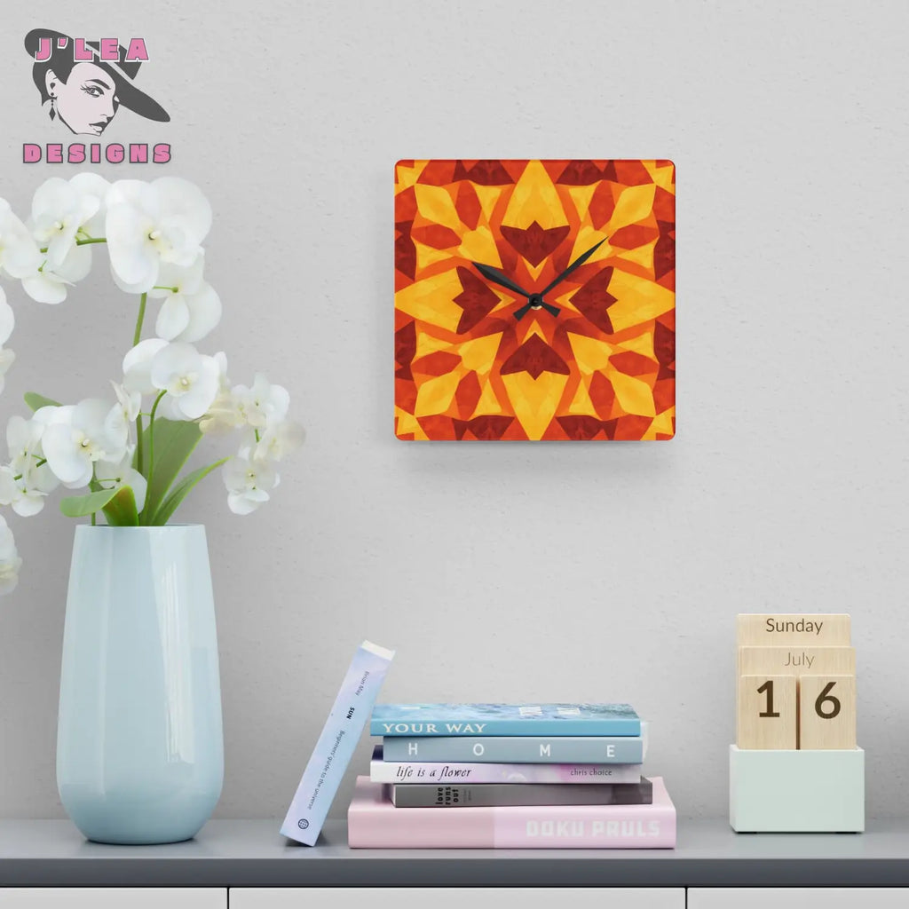 Radiant Gratitude by J’Lea Designs - Kaleidoscope Wall Clock – Novembers Limited Edition TimeKeepers of Transformation