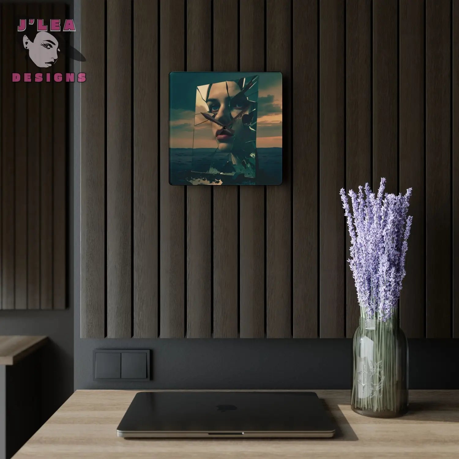 Reflections of Time Acrylic Wall Clock 10.75’’ × 10.75’’ (Square) Home Decor
