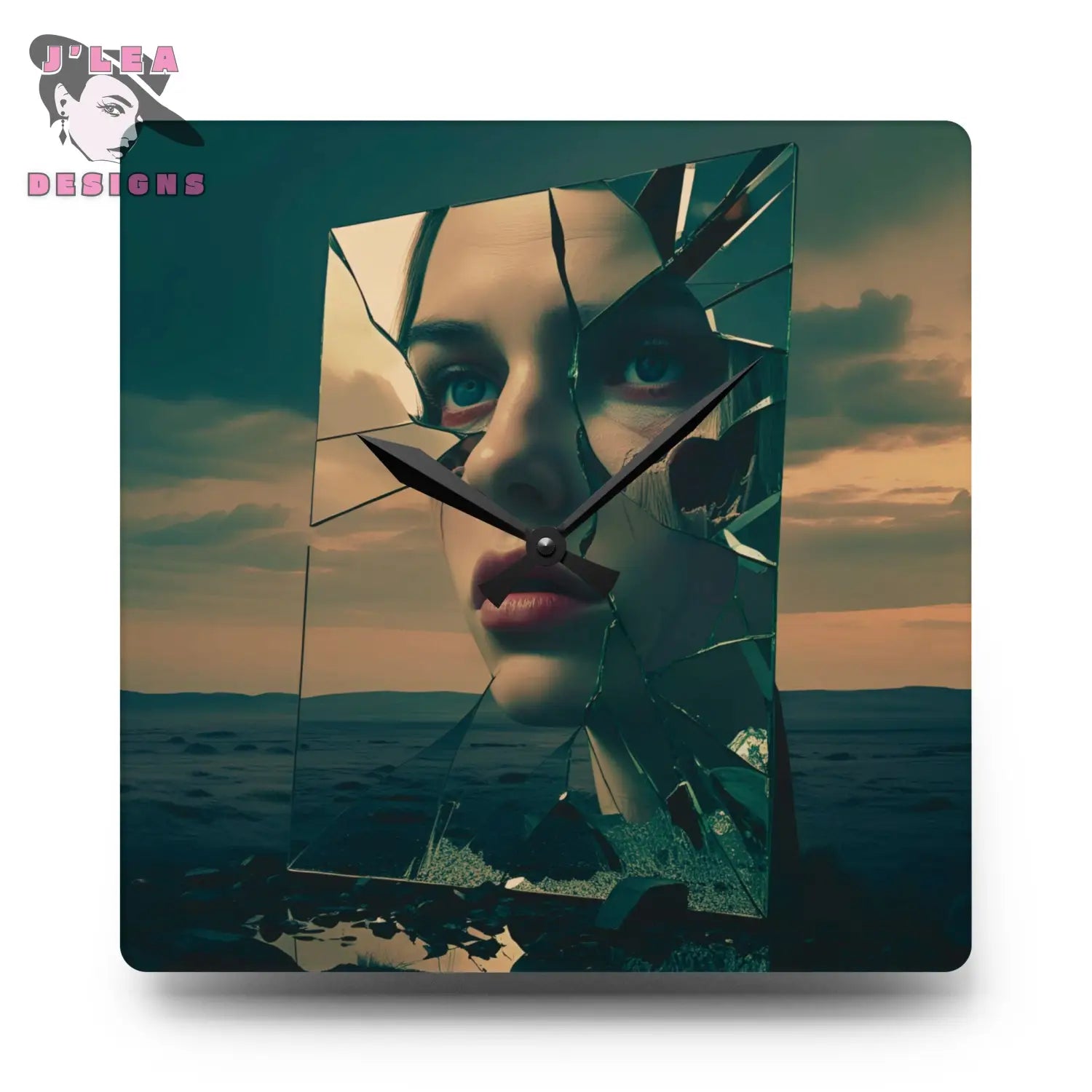 Reflections of Time Acrylic Wall Clock 10.75’’ × 10.75’’ (Square) Home Decor