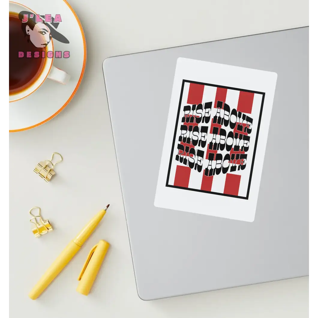 Rise Above - Crimson Impact Edition - Digital Art Print by J’Lea Designs - Download and Print Art