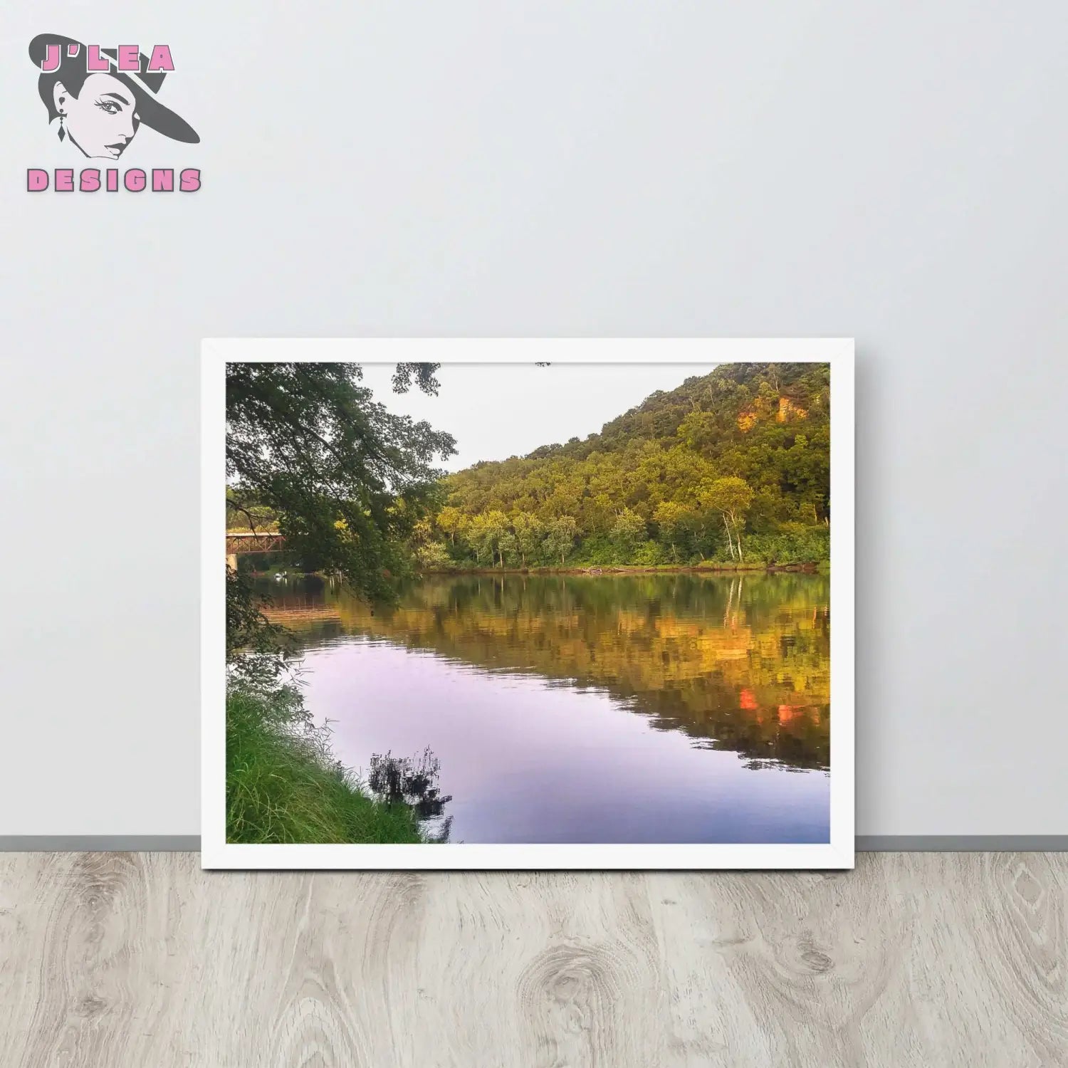 Riverside Reflections: Forest Serenity | Framed Photography Print - J'Lea Designs