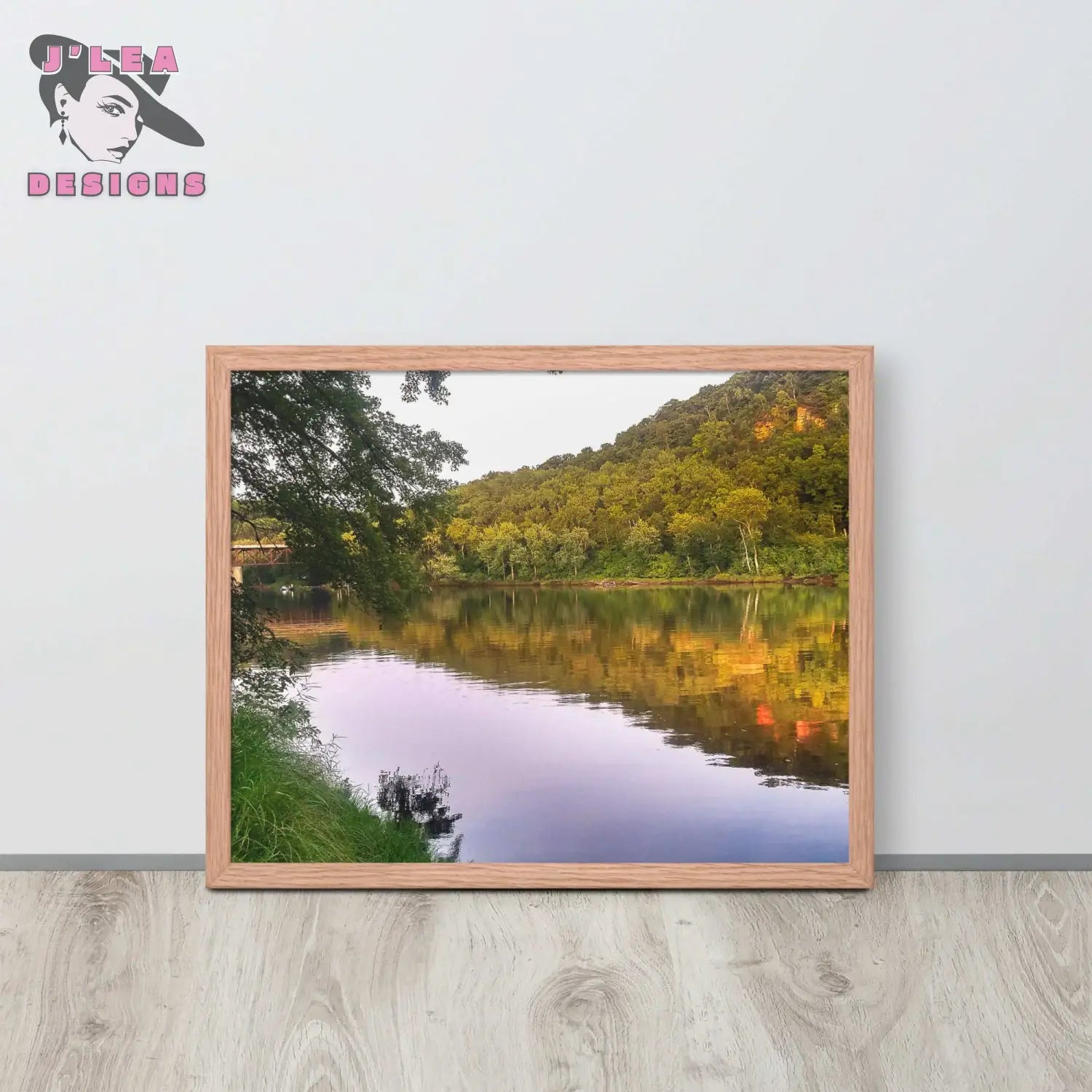 Riverside Reflections: Forest Serenity | Framed Photography Print - J'Lea Designs