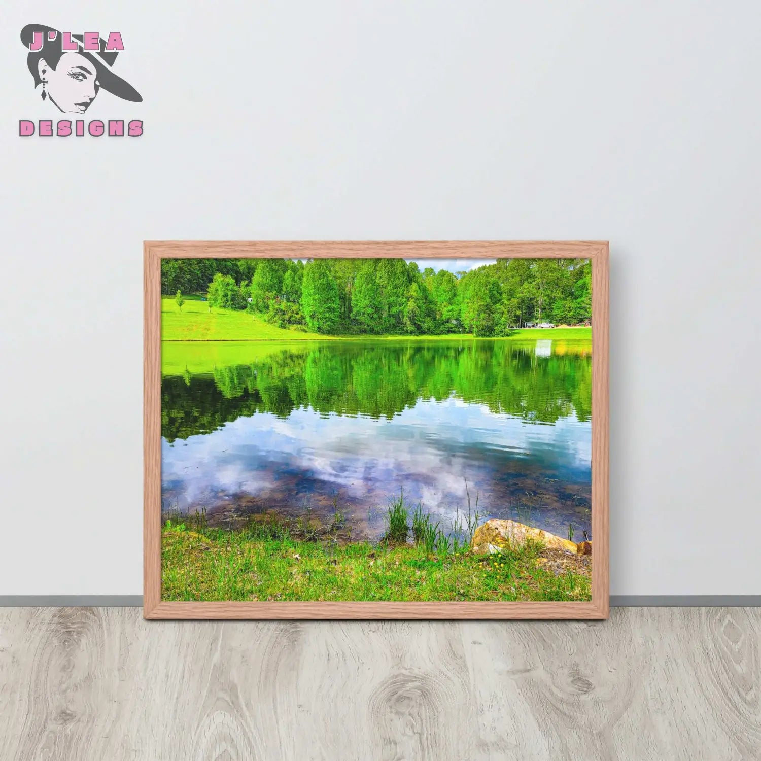 Galax Virginia Breathtaking Framed Fine Art Landscape Print by J’Lea Designs - Red Oak - Wall Art