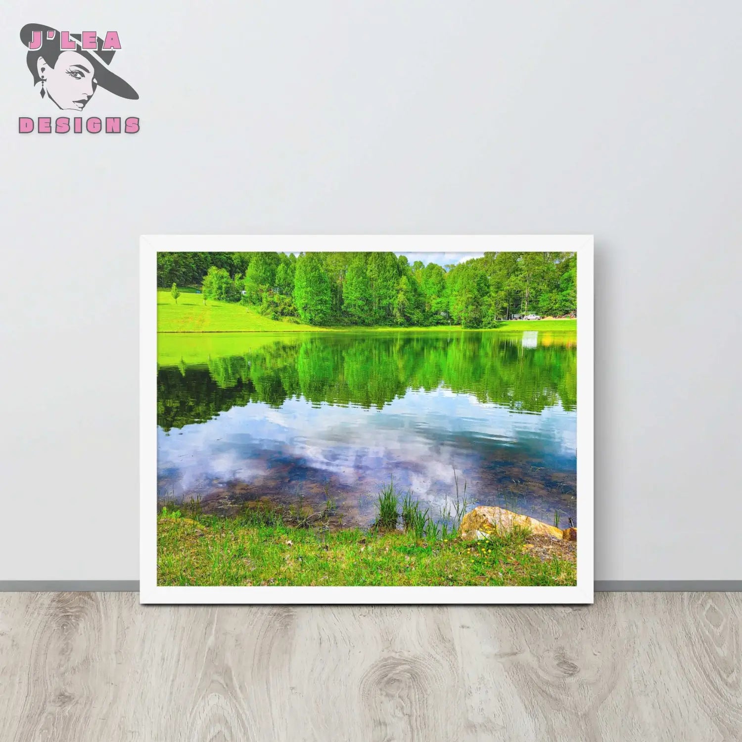 Galax Virginia Breathtaking Framed Fine Art Landscape Print by J’Lea Designs - White - Wall Art