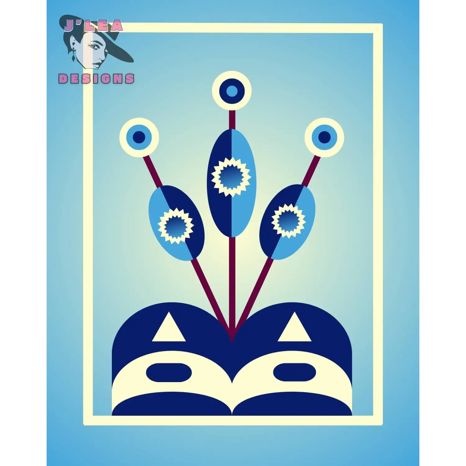 Sacred Bloom Geometric Cosmic Art Print - Download and Print Art