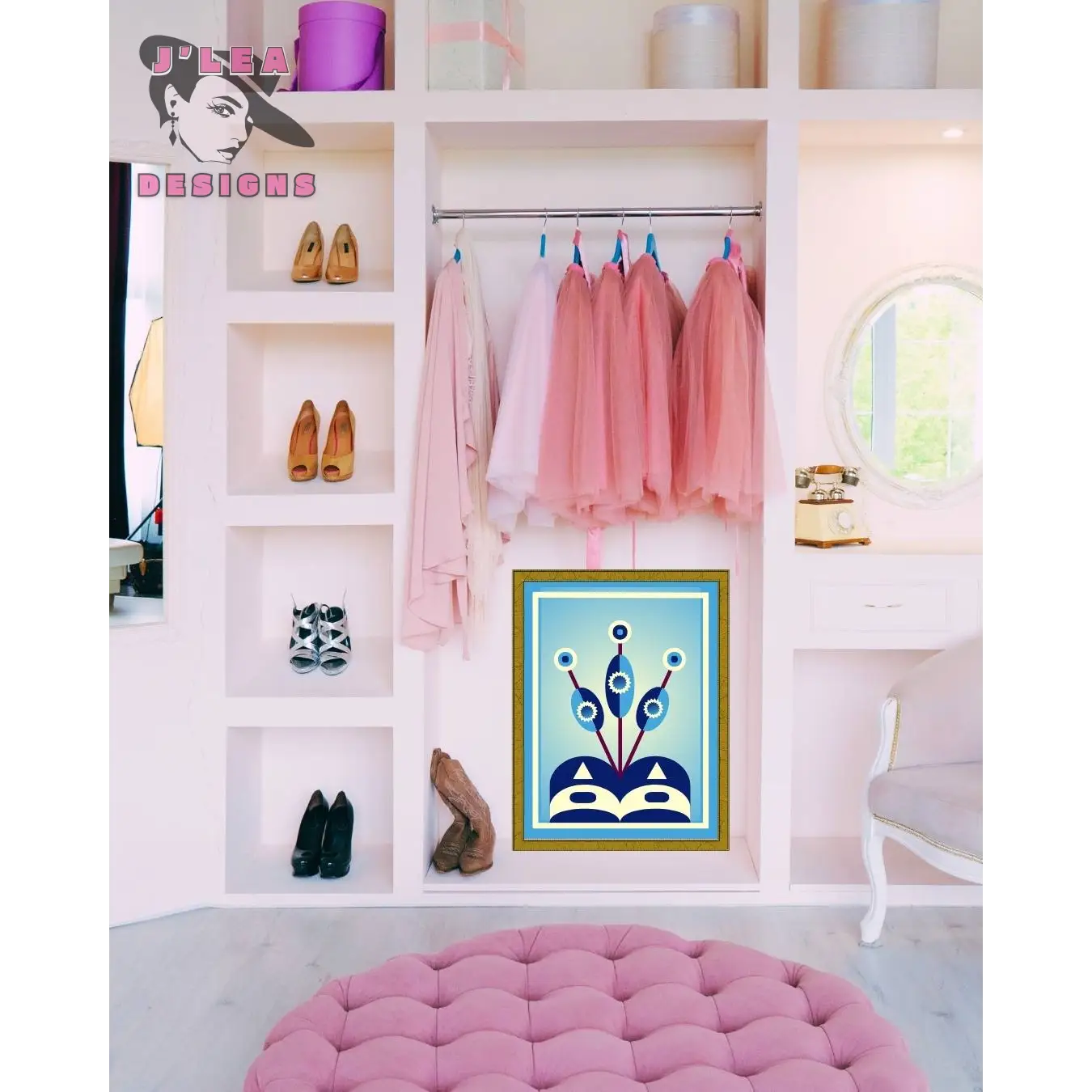 Sacred Bloom Geometric Cosmic Art Print - Download and Print Art