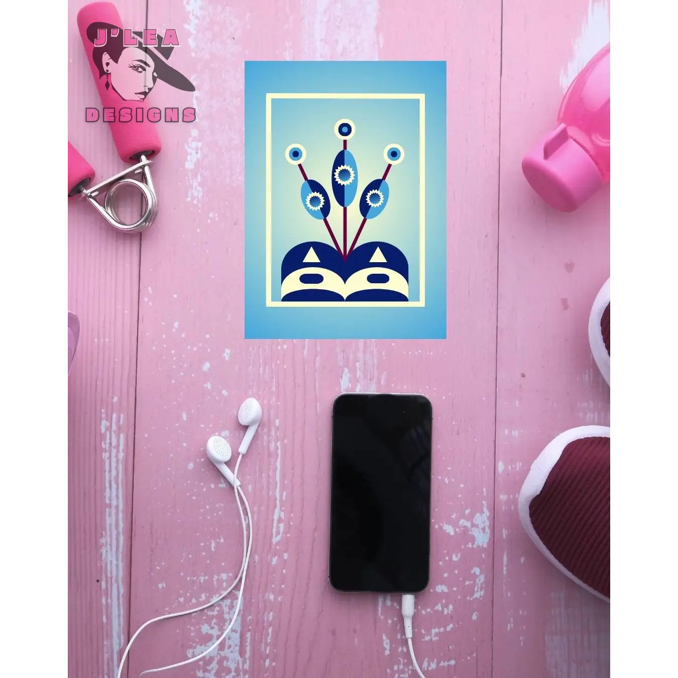 Sacred Bloom Geometric Cosmic Art Print - Download and Print Art