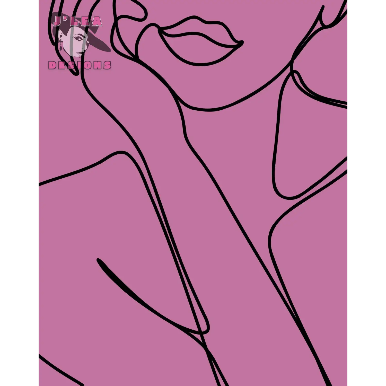 Soft Gaze Minimalist Line Art Print - Download and Print Art