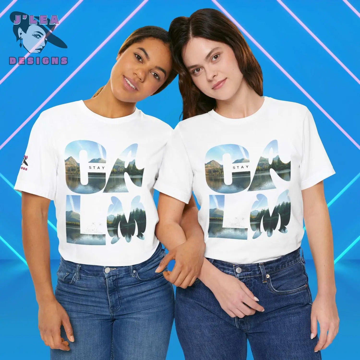 STAY CALM | Adult Unisex Jersey Tee | Typography Design | Statement Shirt - J'Lea Designs