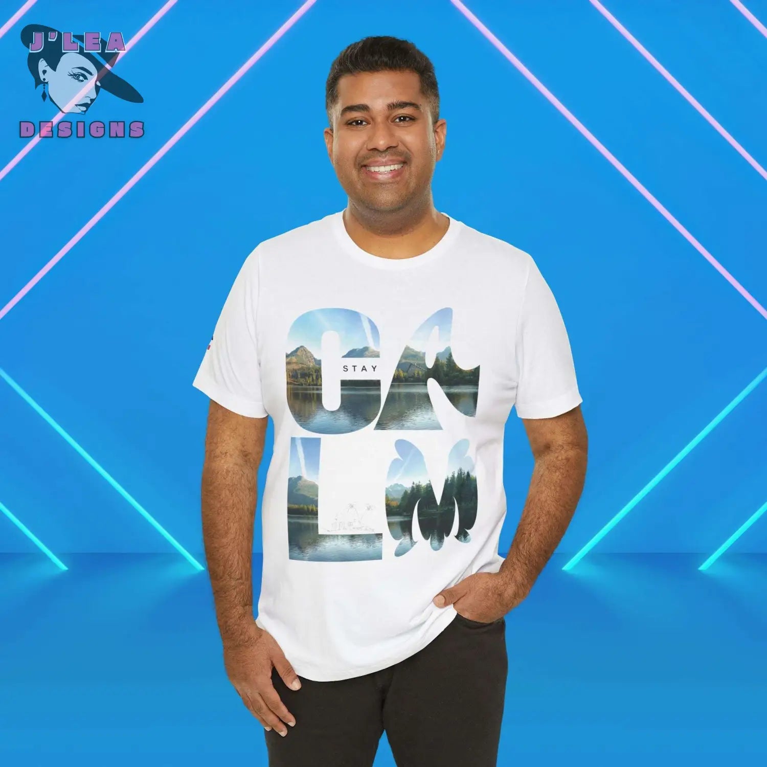 STAY CALM | Adult Unisex Jersey Tee | Typography Design | Statement Shirt - J'Lea Designs