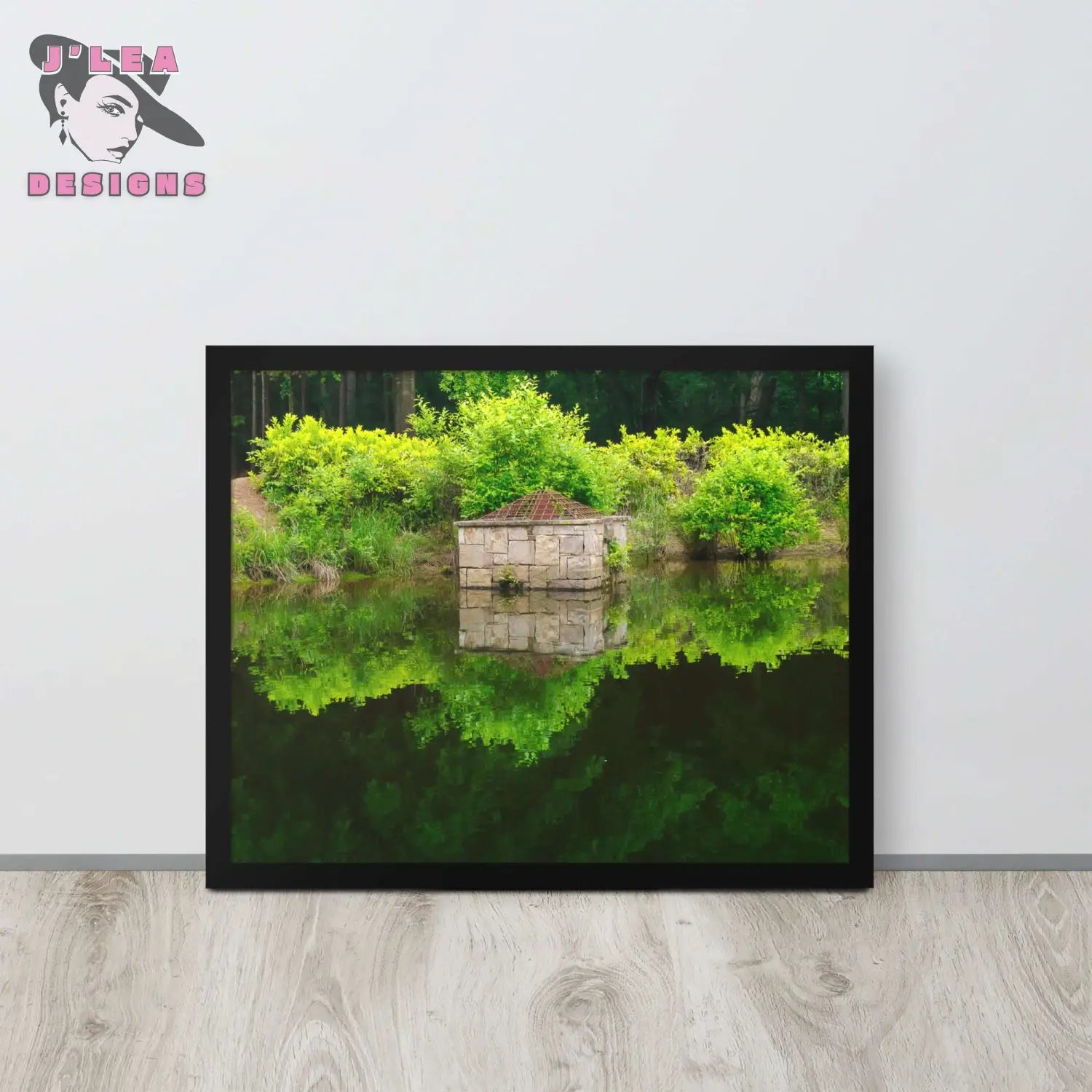 Stone Serenity: Reflections in Davidson | Framed Photography Print - J'Lea Designs