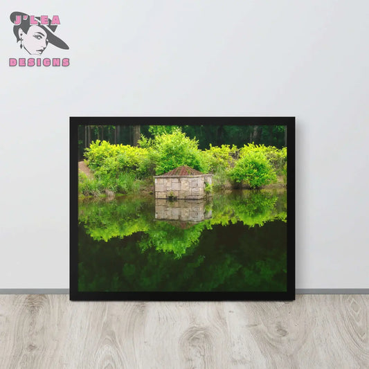 Stone Serenity: Reflections in Davidson | Framed Photography Print - J'Lea Designs