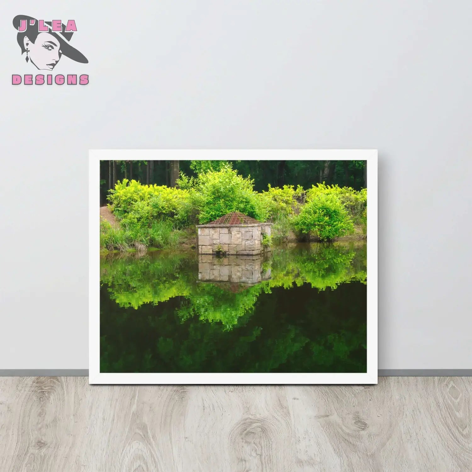 Stone Serenity: Reflections in Davidson | Framed Photography Print - J'Lea Designs