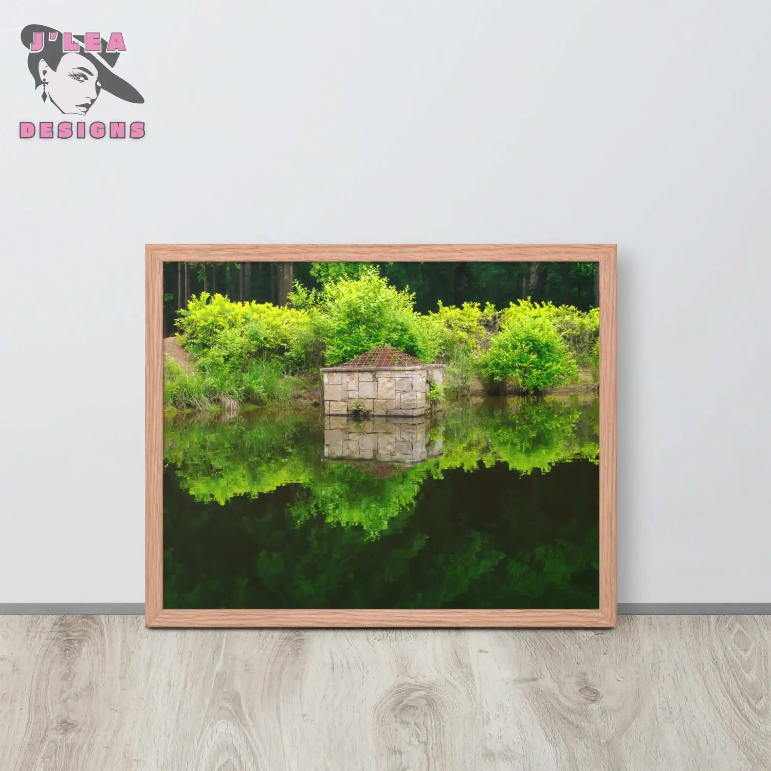 Stone Serenity: Reflections in Davidson | Framed Photography Print - J'Lea Designs