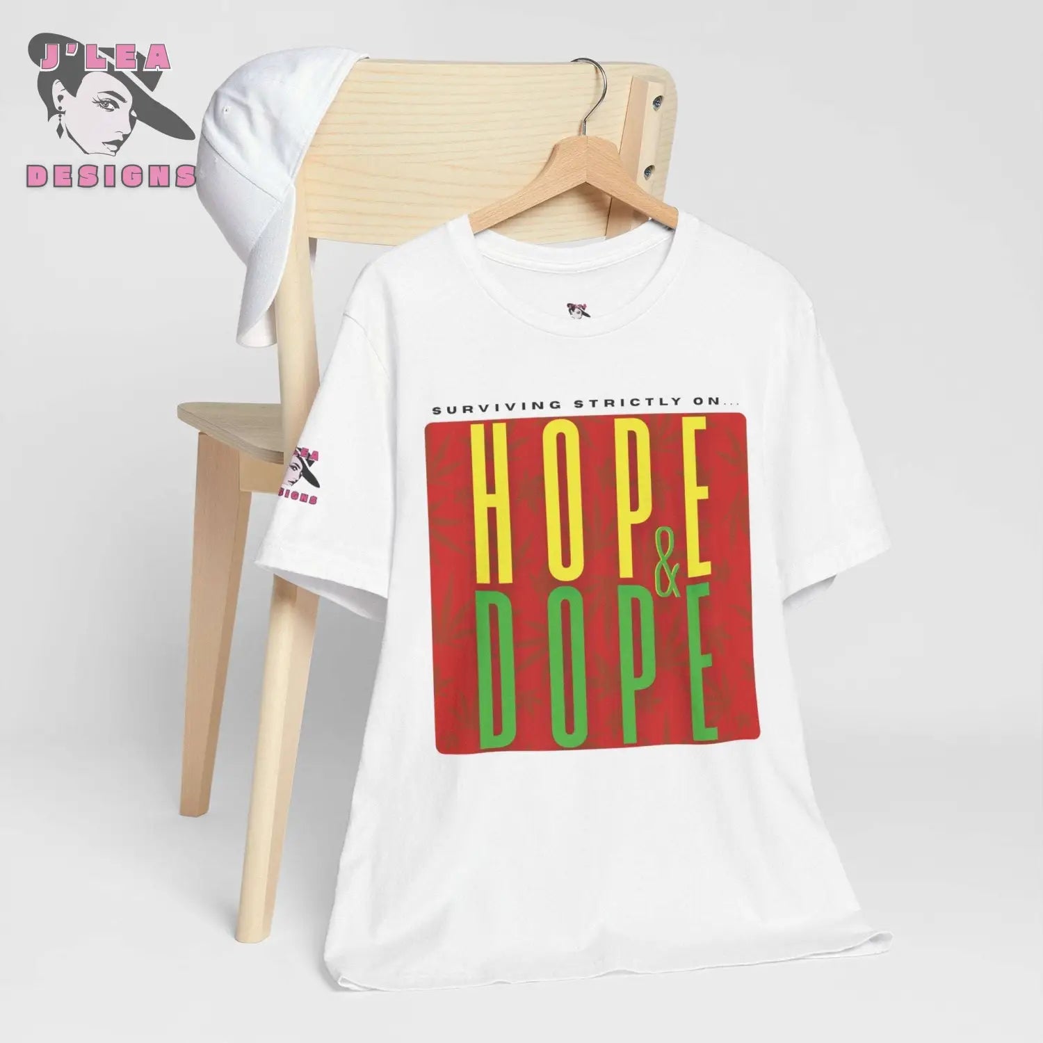 SURVIVING STRICTLY ON HOPE & DOPE Adult Unisex Jersey Tee | 420 | Statement Shirt - J'Lea Designs