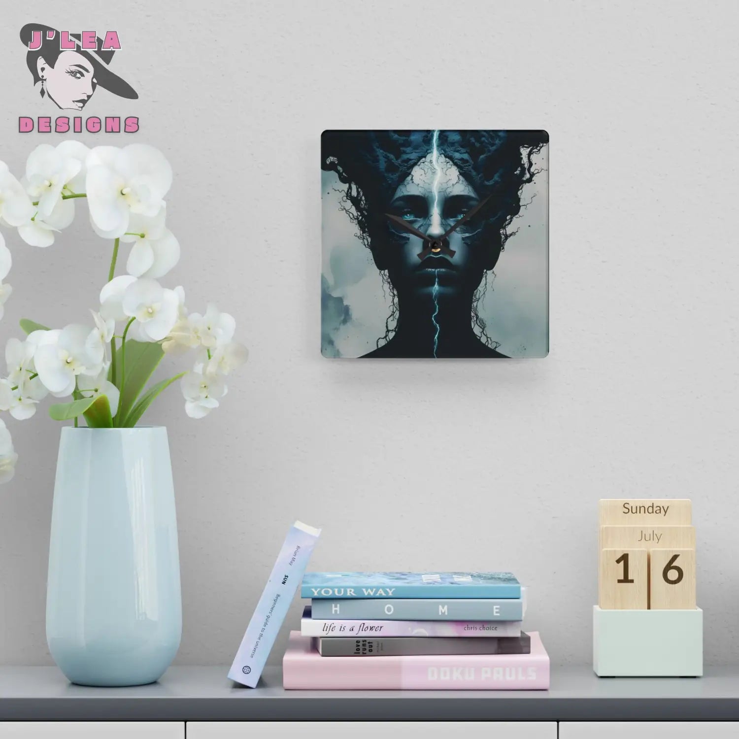 Voltage of the Soul Acrylic Wall Clock 10.75’’ × 10.75’’ (Square) Home Decor