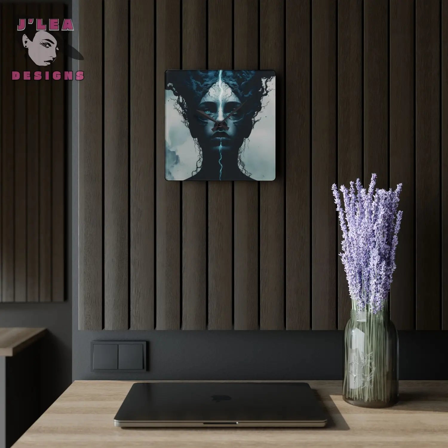 Voltage of the Soul Acrylic Wall Clock 10.75’’ × 10.75’’ (Square) Home Decor