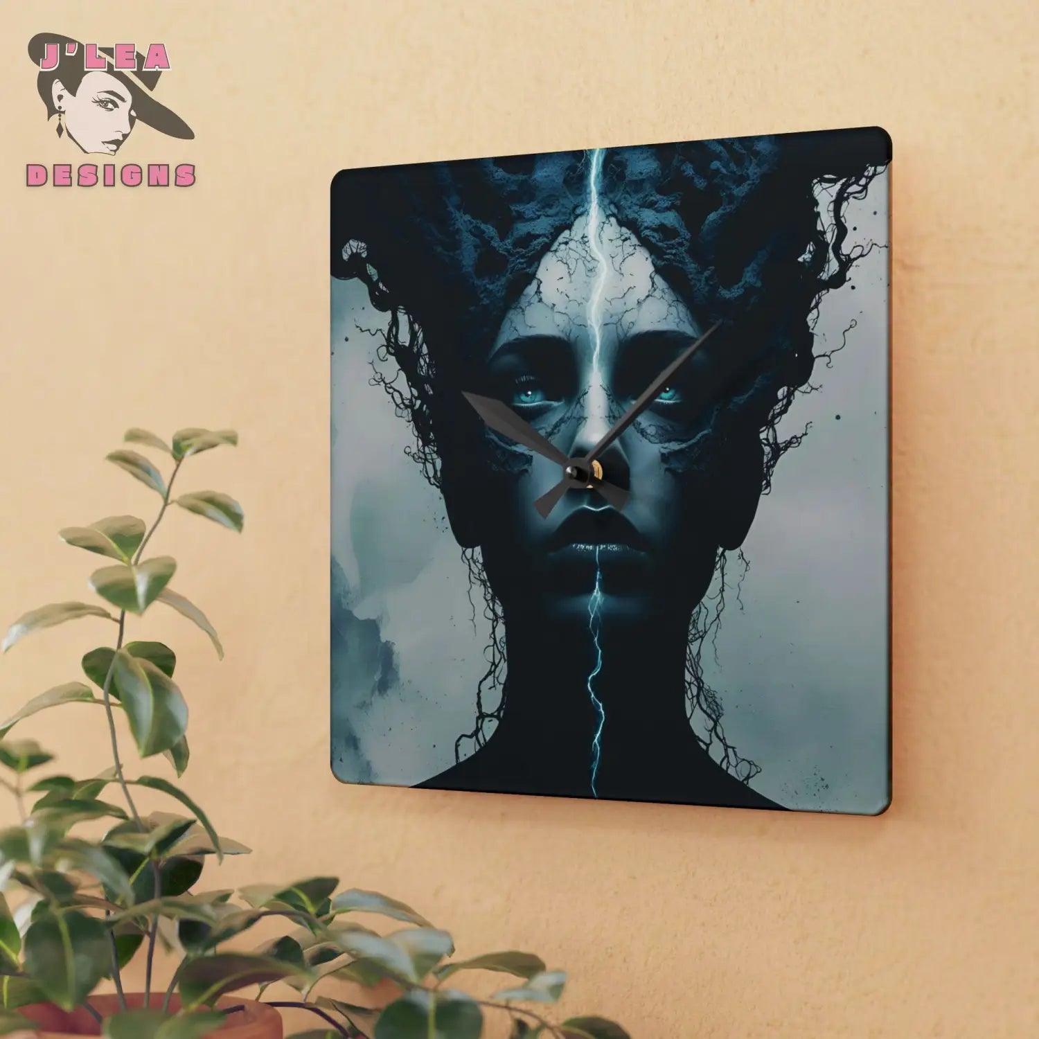 Voltage of the Soul Acrylic Wall Clock 10.75’’ × 10.75’’ (Square) Home Decor